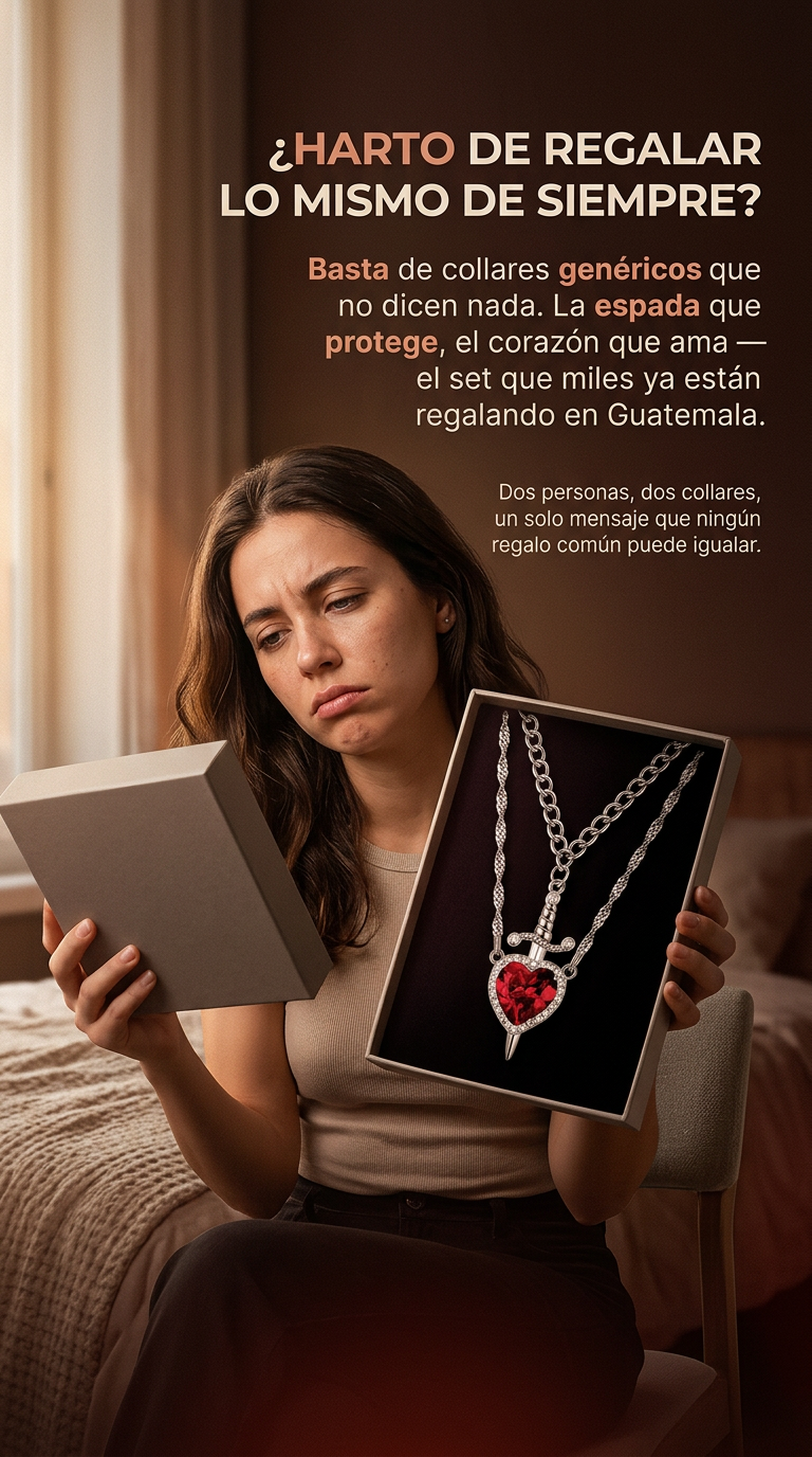 Cadena Espada Corazon Plateada